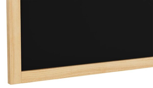 Tabule černá křídová v dřevěném přírodním rámu 120x60 cm, TB126NAT