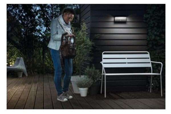 Philips 16484/93/P0 Bustan IR LED 2700K nástěnné svítidlo so senzorem 9W=1000lm IP44