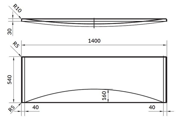 Cersanit VIRGO/INTRO čelní panel k vaně 140 cm, S401-043