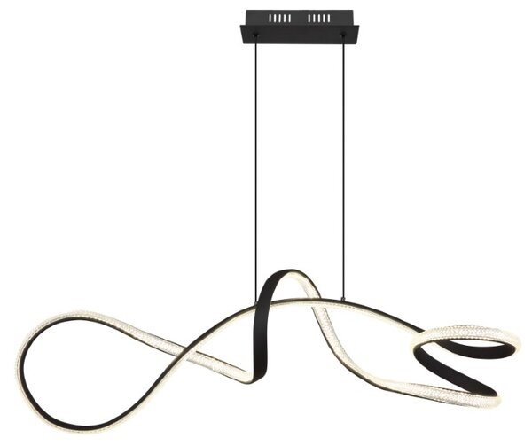 GLOBO 67341S SWIRL závěsné svítidlo LED 40W 4280/2860lm 4000K černá, křišťálový efekt