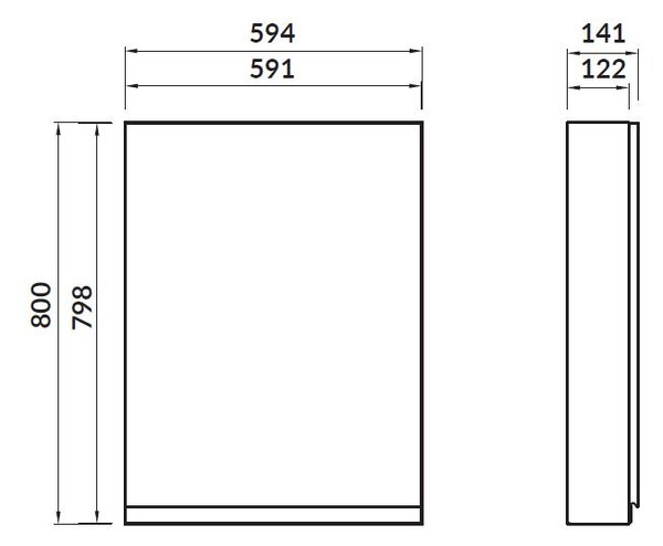 Cersanit - Moduo závěsná skříňka 60cm, šedý lesk, S929-015