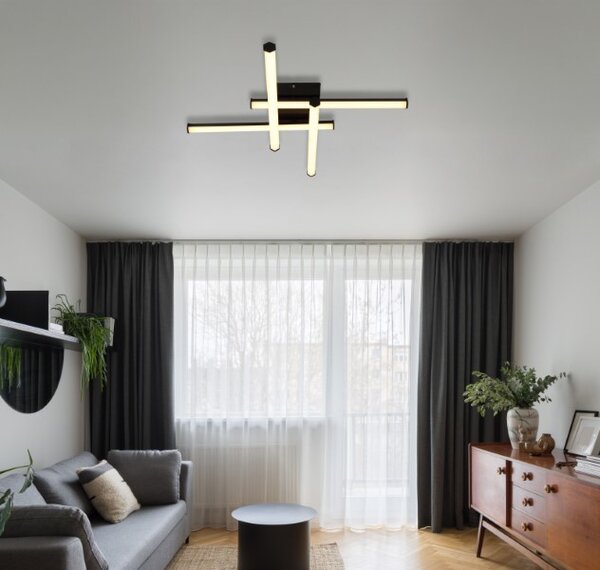 GLOBO 67342-24 KIRINA stropní svítidlo LED 24W 2490/1470lm 3000K černá, opálová