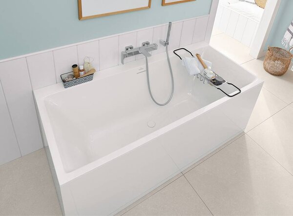 Villeroy & Boch Subway 3.0 - Vana 1800x800 mm, odpadní a přepadová souprava, alpská bílá UBQ180SBW2DV-01