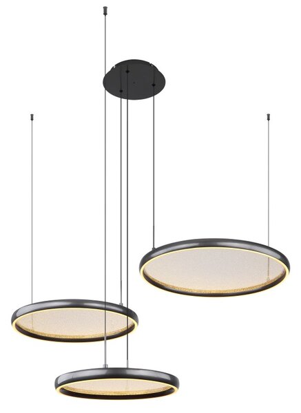 GLOBO 67186-60 BRIGGS závěsné svítidlo LED 55W 7500/1200lm 2700-6000K černá, dálkový ovladač