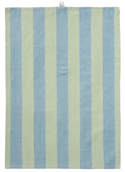 Bavlněná utěrka Linus Light Green / Blue 50 × 70 cm