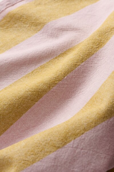 Bavlněná utěrka Linus Mustard / Light pink 50 × 70 cm