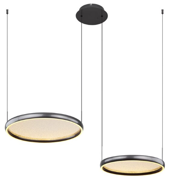 GLOBO 67186-50 BRIGGS závěsné svítidlo LED 50W 6500/1000lm 2700-6000K černá, dálkový ovladač