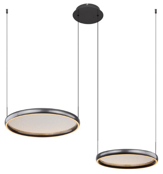 GLOBO 67186-50 BRIGGS závěsné svítidlo LED 50W 6500/1000lm 2700-6000K černá, dálkový ovladač