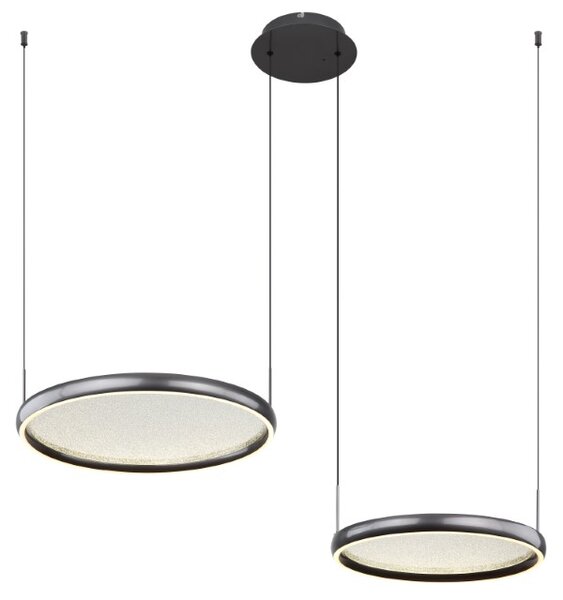 GLOBO 67186-50 BRIGGS závěsné svítidlo LED 50W 6500/1000lm 2700-6000K černá, dálkový ovladač
