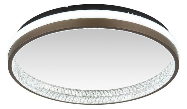 GLOBO 67179D DELLA stropní svítidlo D397mm LED 40W 4400/1790lm 3000+4000+6000K černá, šedá, křišťálový efekt