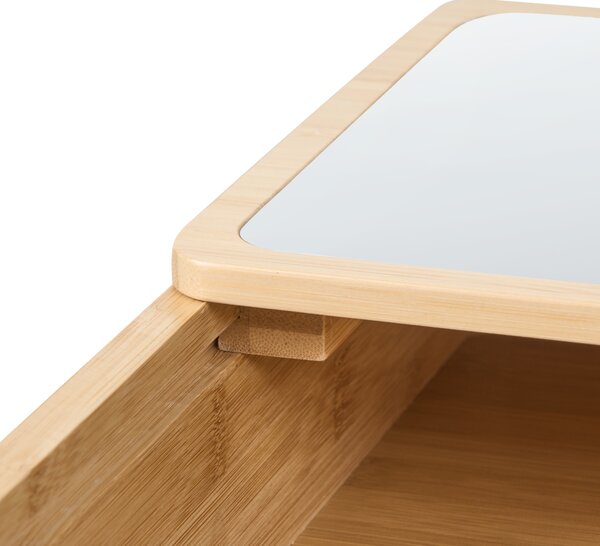 Nástěnná zrcadlová skříňka do koupelny GUATAVITA 41 cm 61 cm Světle hnědá