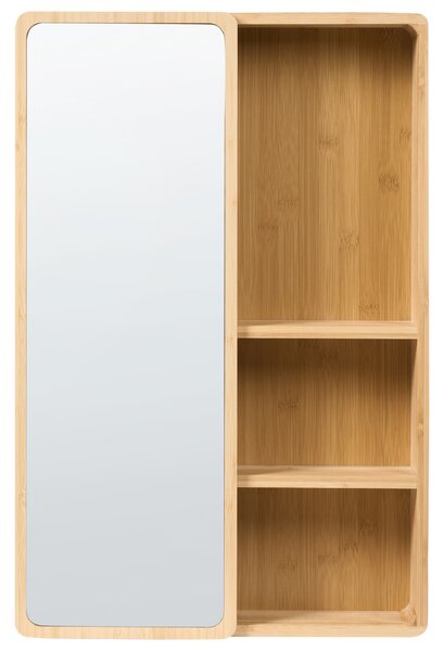 Nástěnná zrcadlová skříňka do koupelny GUATAVITA 41 cm 61 cm Světle hnědá