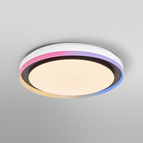 OSRAM SMART+ WiFi stropní světlo ORBIS ZEST černé 50 cm RGB, stmívatelný, Černá, Obývací pokoj / jídelna, kov, Moderní