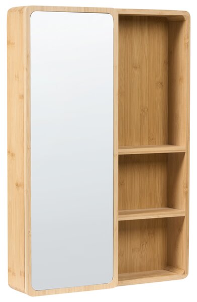 Nástěnná zrcadlová skříňka do koupelny GUATAVITA 41 cm 61 cm Světle hnědá