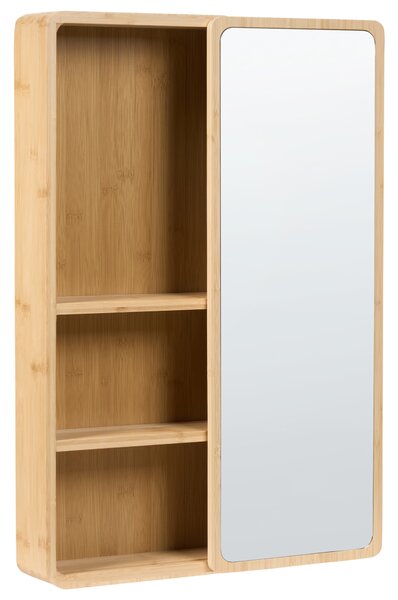 Nástěnná zrcadlová skříňka do koupelny GUATAVITA 41 cm 61 cm Světle hnědá