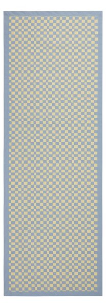CHECKER STYLE Běhoun na stůl 50 x 160 cm - sv. modrá