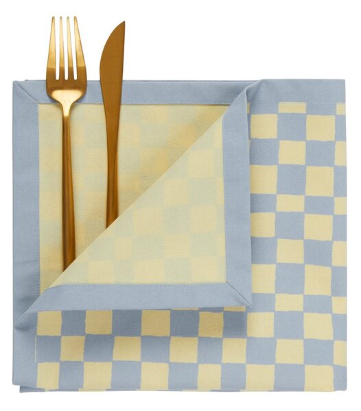 CHECKER STYLE Ubrousek 42 x 42 cm - sv. modrá