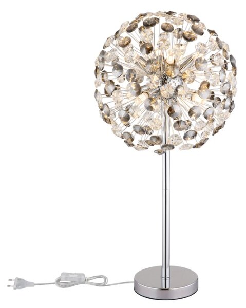 GLOBO 64135TC KATRINA stolní lampa V650mm 8xG9 3,5W/350lm 3000K chromová, kouřová