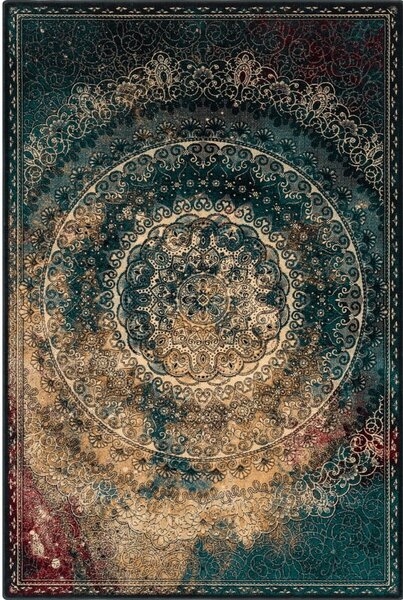 Vlněný koberec v petrolejové barvě 133x180 cm Ann – Agnella
