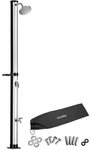 Tectake Solární sprcha Tinto 20 l - černá/stříbrná