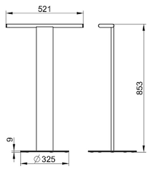 Keuco - Držák ručníku k umyvadlu, černá/chrom 04987370201