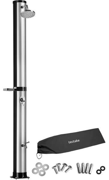 Tectake Solární sprcha Orinoco 40 l - černá/stříbrná