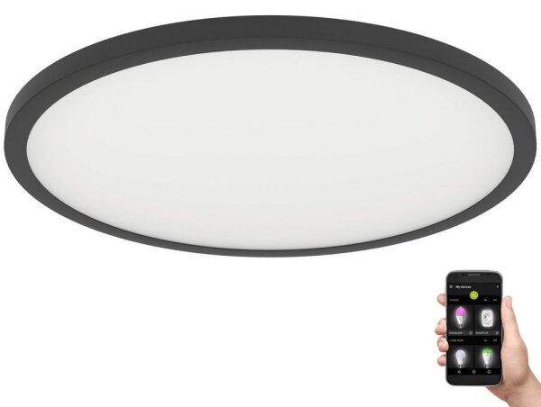 Eglo 900762 -LED Stmívatelné stropní svítidlo SARSINA-Z 41W/230V pr. 60 cm černá