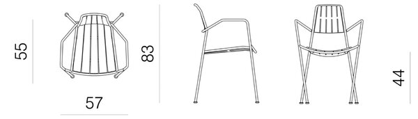 Prostoria designové zahradní židle Osmo Armchair