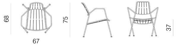Prostoria designová zahradní křesla Osmo Easy Armchair