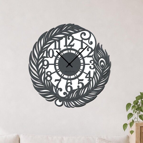 Nástěnné hodin PÁV Zvolte barvu dekoru: Javor | Zvolte velikost hodin šxv (cm): 35x35 | Barva ručiček: Černé