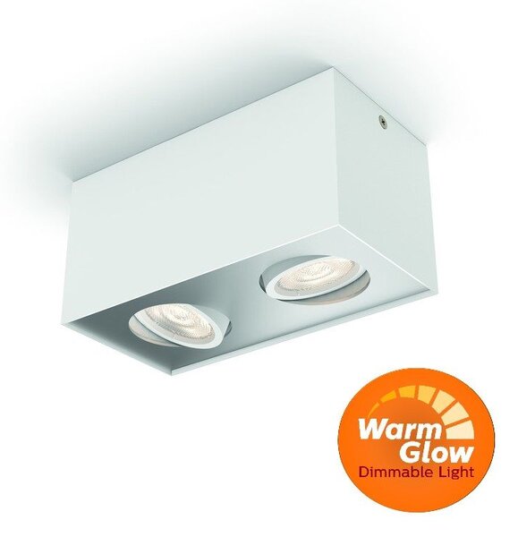 Philips 50492/31/P0 Box LED bílé povrchové bodové svítidlo WGD 2x4,5W=1000lm 2200-2700K