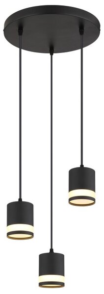 GLOBO 57852-3H LUCERO závěsné svítidlo D300mm 3xGX53 7W 600/364lm 3000K černá, opálová