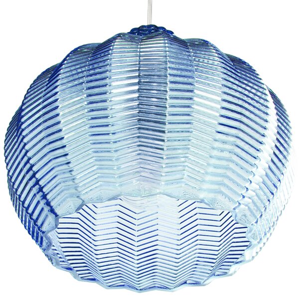 Závěsná lampa KEILA Sklo Modrá