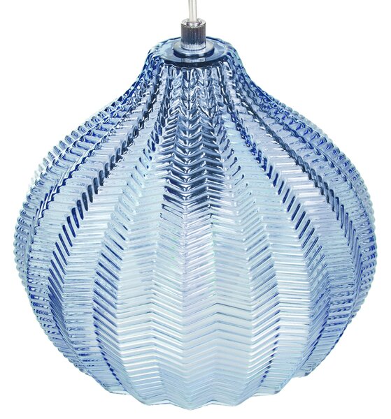 Závěsná lampa KEILA Sklo Modrá