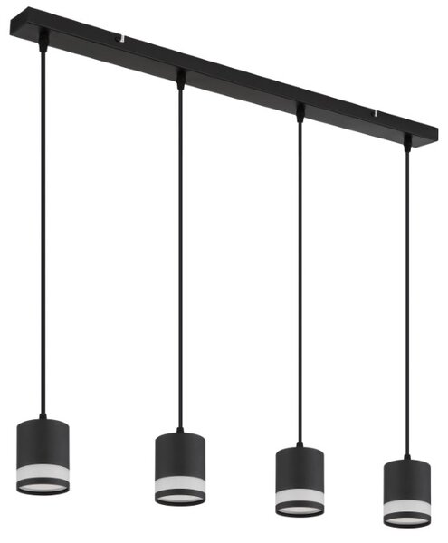 GLOBO 57852-4H LUCERO závěsné svítidlo 4xGX53 7W 600/364lm 3000K černá, opálová