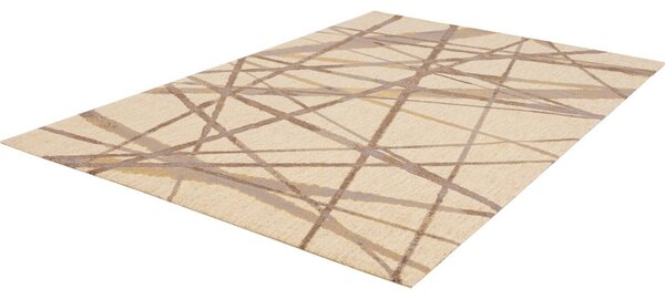 Béžový vlněný koberec 100x180 cm Sticks – Agnella