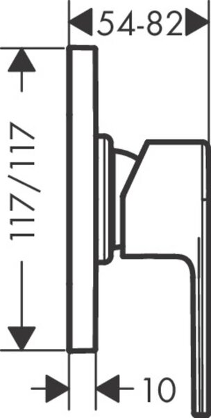 Hansgrohe Vernis Shape - Páková sprchová baterie pod omítku, černá matná 71658670