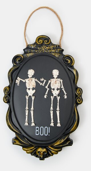 Sinsay - Halloweenská LED dekorace s motivem kostlivců - černá