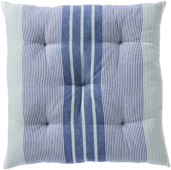 Bavlněný sedák Blue / White stripes 50 × 50 cm