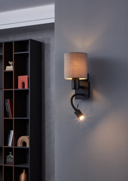 Eglo 900701 - LED Flexibilní svítidlo PASTERI 1xE27/40W/230V + LED/3,8W hnědá