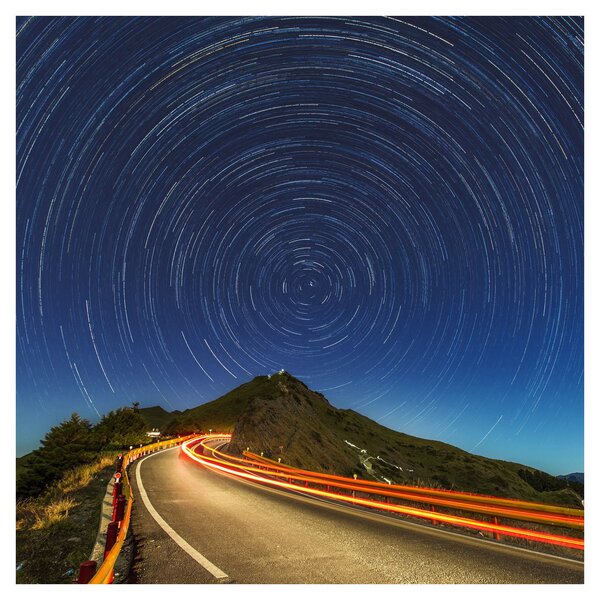 Obraz rotujících hvězd (30x30 cm)