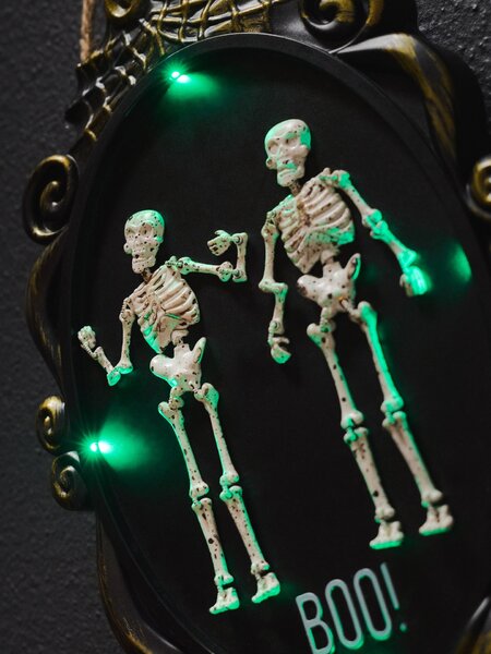Sinsay - Halloweenská LED dekorace s motivem kostlivců - černá