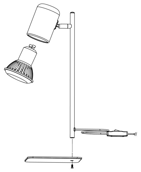 Eglo 98856 - LED Stolní lampa CEPPINO 1xGU10/4,5W/230V bílá