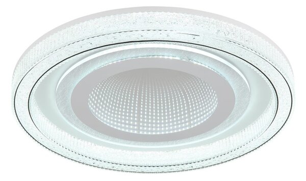 GLOBO 48557-48W ALSUNA stropní svítidlo D480mm LED 48W 6000/2640lm 2700-6000K bílá, křišťálový efekt, dálkový ovladač