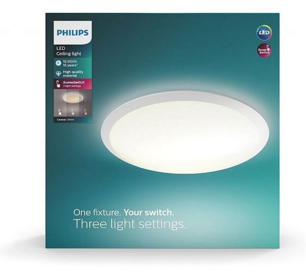 Philips 32809/31/P0 Cavanal LED stropní svítidlo Scene Switch 18W = 1500 lm 2700K