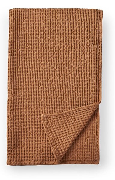 Hnědá bavlněná deka 150x200 cm Jaipur Chunky Waffle – Pineapple Elephant