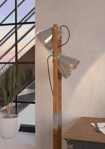 Eglo 43954 - Stojací lampa CAWTON 2xE27/40W/230V