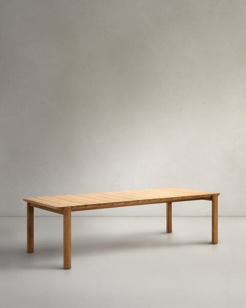 Zahradní jídelní stůl z teakového dřeva 102x220 cm Icaro – Kave Home