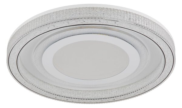 GLOBO 48557-48W ALSUNA stropní svítidlo D480mm LED 48W 6000/2640lm 2700-6000K bílá, křišťálový efekt, dálkový ovladač