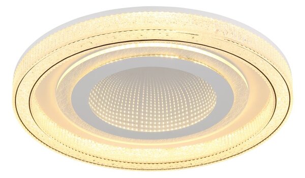 GLOBO 48557-48W ALSUNA stropní svítidlo D480mm LED 48W 6000/2640lm 2700-6000K bílá, křišťálový efekt, dálkový ovladač